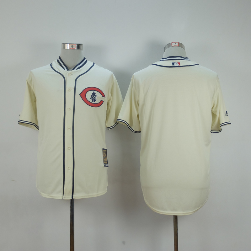 Men Chicago Cubs Blank Cream Throwback 1929 MLB Jerseys